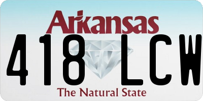 AR license plate 418LCW