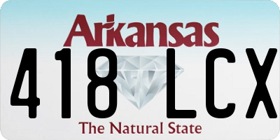 AR license plate 418LCX
