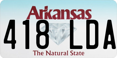 AR license plate 418LDA