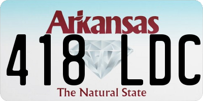 AR license plate 418LDC