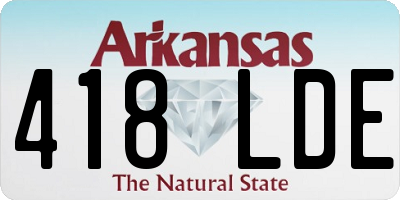 AR license plate 418LDE