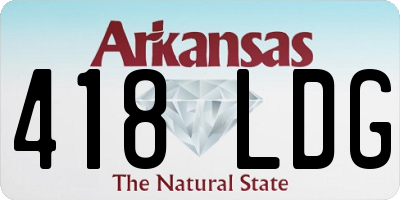 AR license plate 418LDG