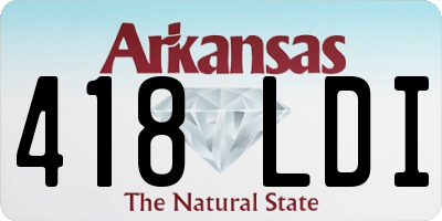 AR license plate 418LDI