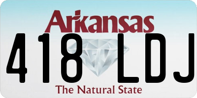 AR license plate 418LDJ
