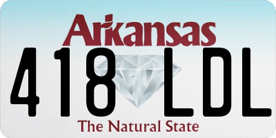 AR license plate 418LDL