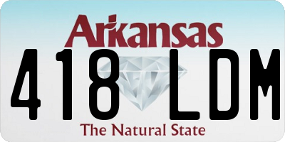 AR license plate 418LDM