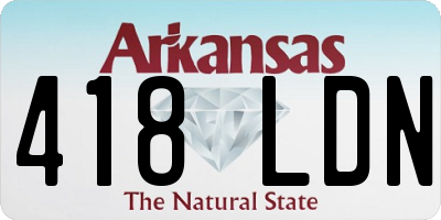 AR license plate 418LDN