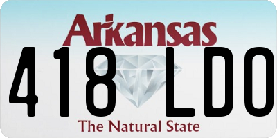 AR license plate 418LDO