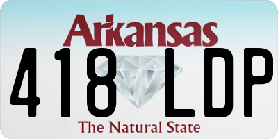 AR license plate 418LDP