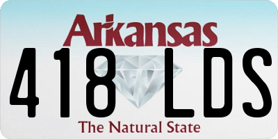AR license plate 418LDS
