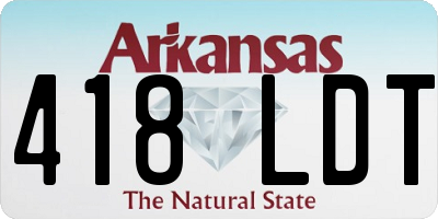 AR license plate 418LDT