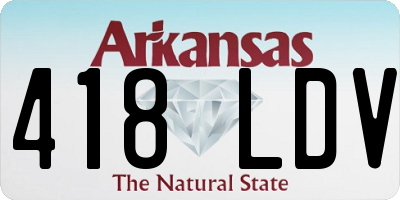 AR license plate 418LDV