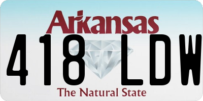 AR license plate 418LDW