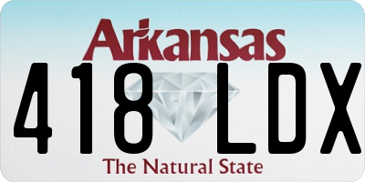 AR license plate 418LDX