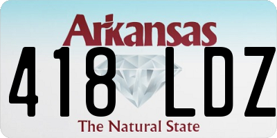 AR license plate 418LDZ