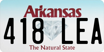 AR license plate 418LEA