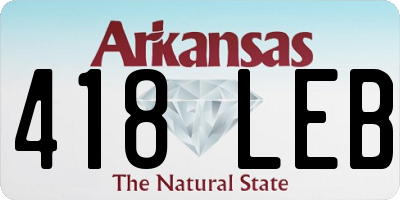 AR license plate 418LEB