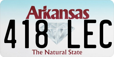 AR license plate 418LEC