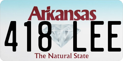 AR license plate 418LEE
