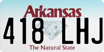 AR license plate 418LHJ