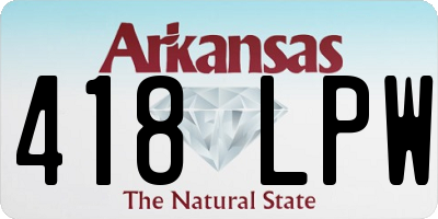 AR license plate 418LPW