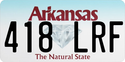 AR license plate 418LRF