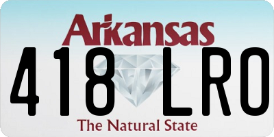 AR license plate 418LRO