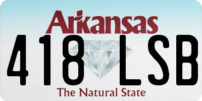AR license plate 418LSB