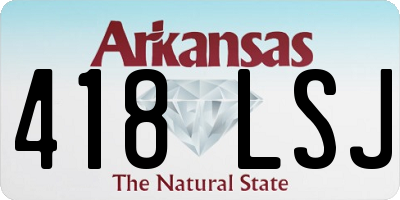 AR license plate 418LSJ