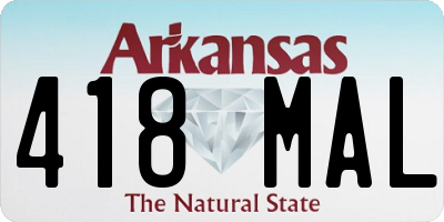 AR license plate 418MAL