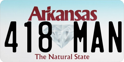 AR license plate 418MAN
