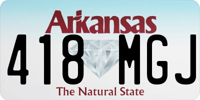 AR license plate 418MGJ
