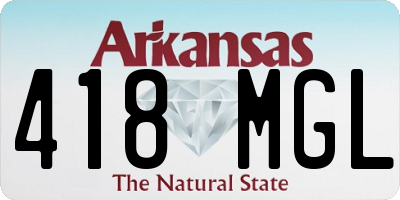 AR license plate 418MGL