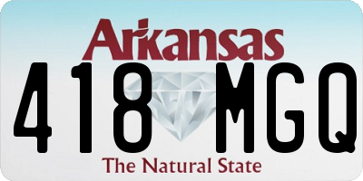 AR license plate 418MGQ