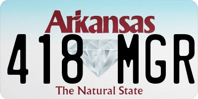 AR license plate 418MGR