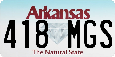 AR license plate 418MGS