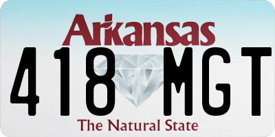 AR license plate 418MGT