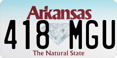 AR license plate 418MGU