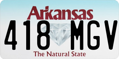 AR license plate 418MGV