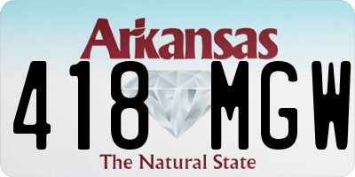 AR license plate 418MGW