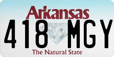 AR license plate 418MGY
