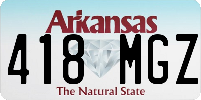 AR license plate 418MGZ