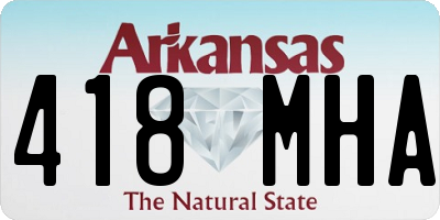 AR license plate 418MHA