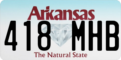 AR license plate 418MHB