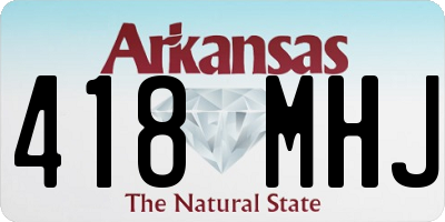 AR license plate 418MHJ