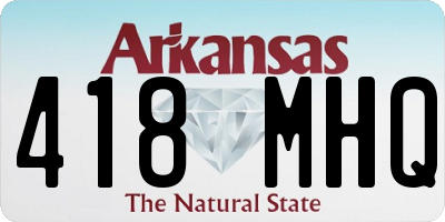 AR license plate 418MHQ