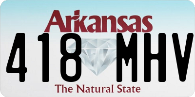 AR license plate 418MHV