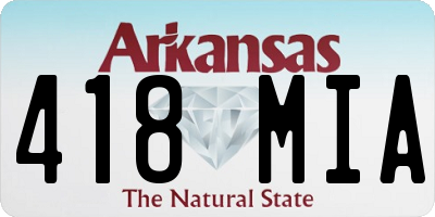 AR license plate 418MIA