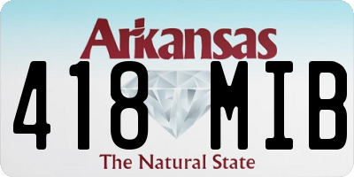 AR license plate 418MIB