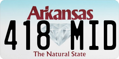 AR license plate 418MID